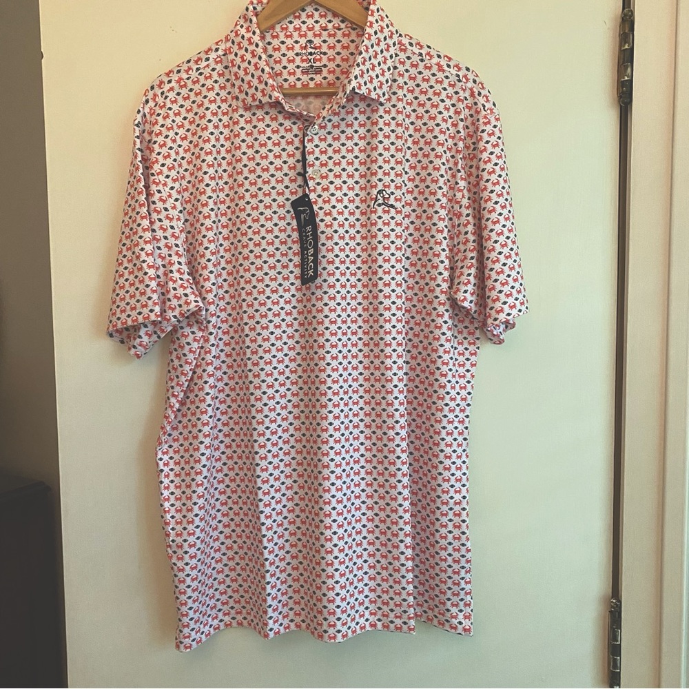 Rhoback The Chesapeake Men's Short Sleeve Performance Polo NWT